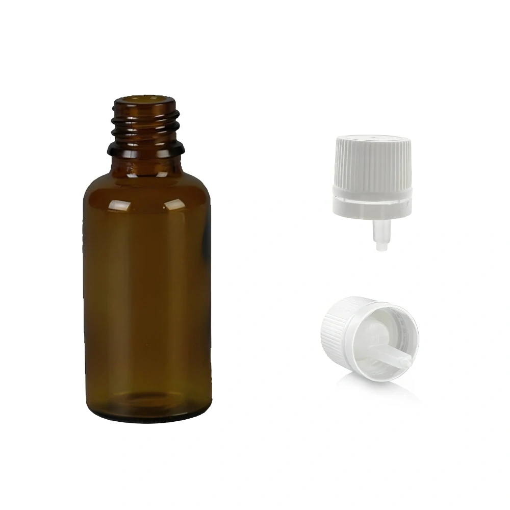 Skleněná lékovka s kapajícím uzávěrem Luna 30 ml