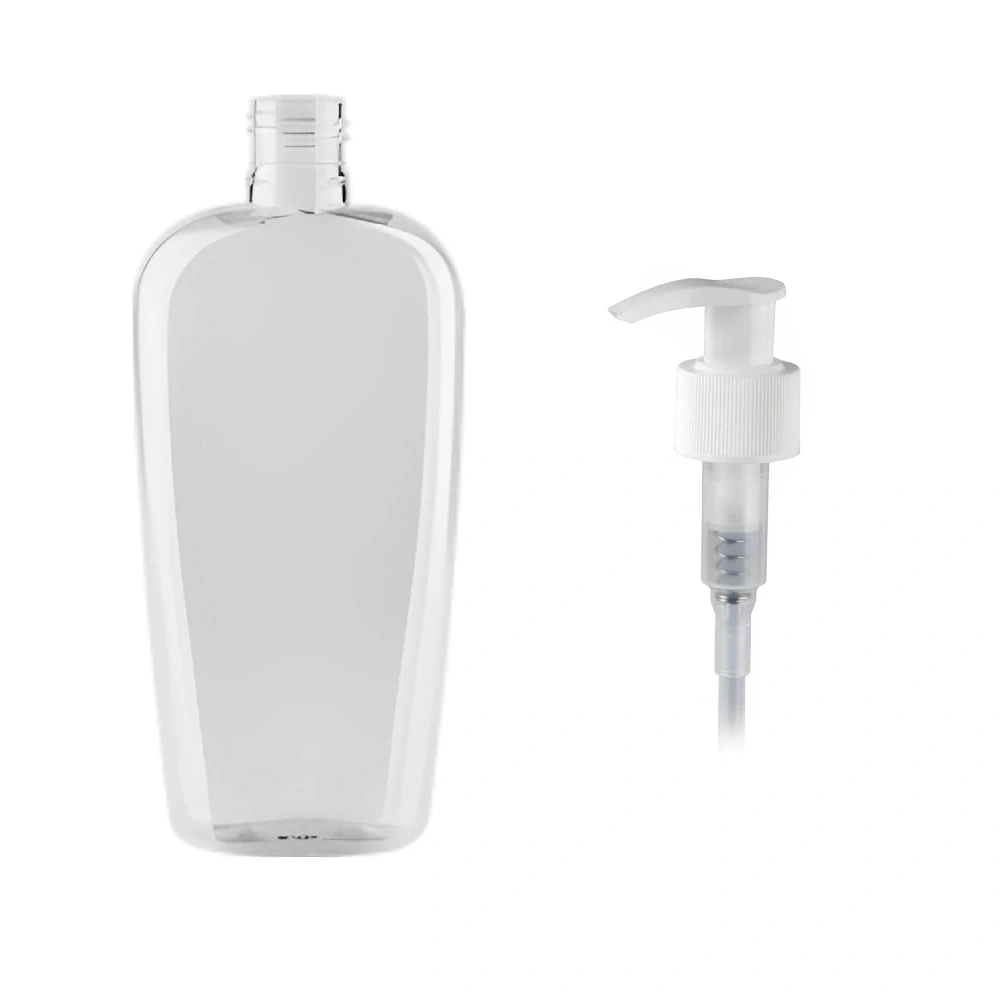 Plastová lahvička čirá s bílou pumpičkou ARIS 300 ml