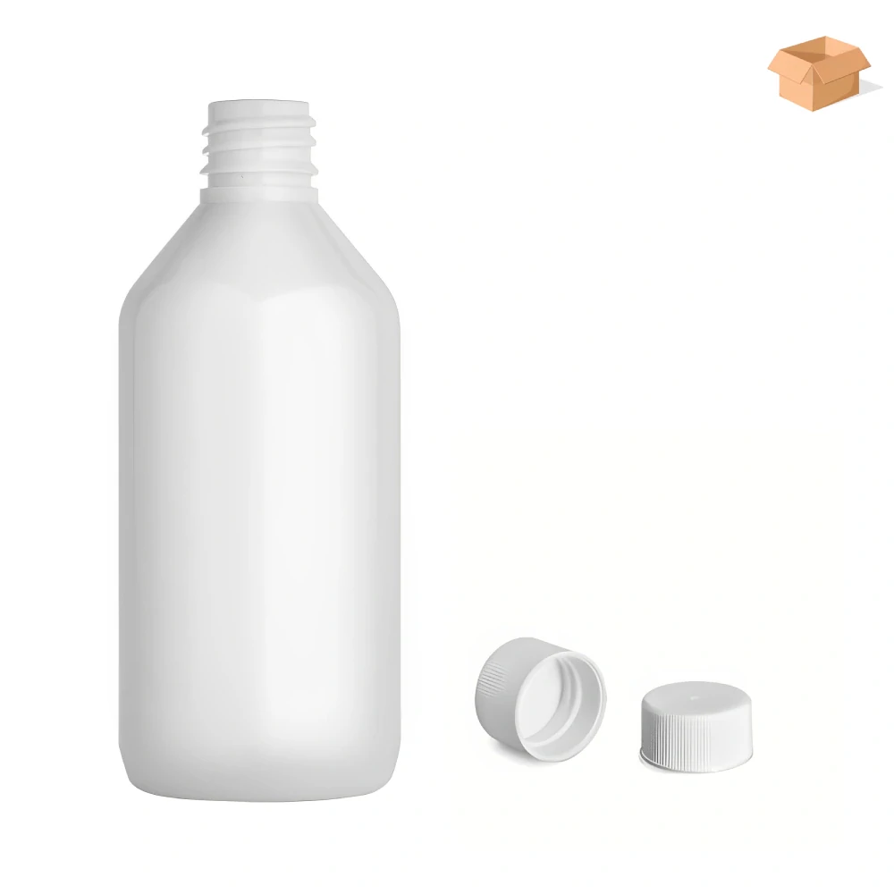 Plastová lahvička bílá s bílým uzávěrem Via 115 ml - 400 ks