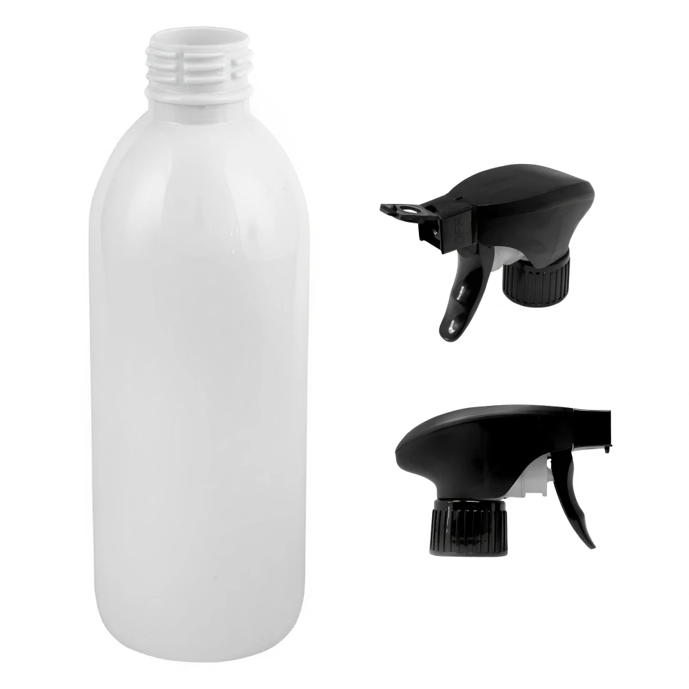 Plastová lahvička bílá s černým pistolovým rozprašovačem Tera 300 ml