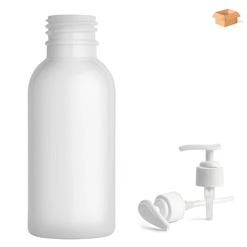 Plastová lahvička bílá s bílou pumpičkou Tera 100 ml - 400 ks