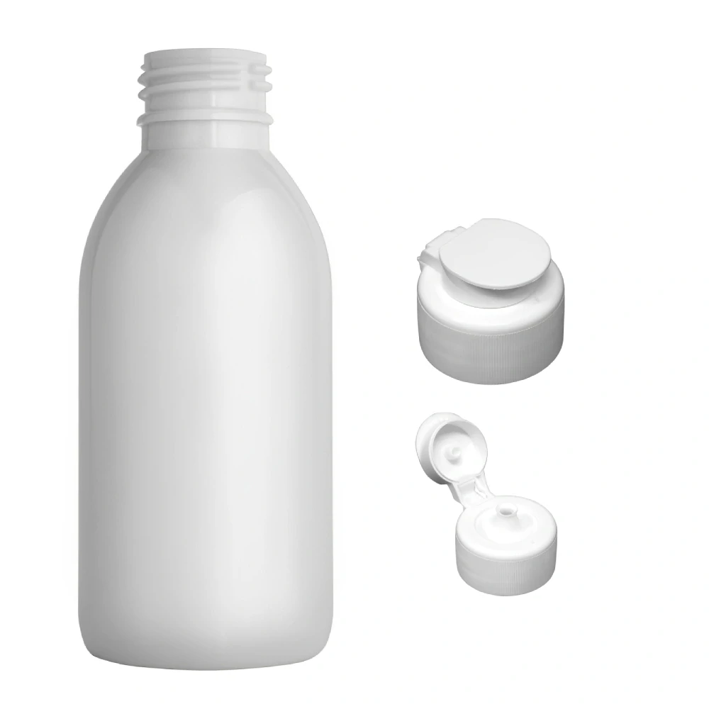 Plastová lahvička bílá s bílým dávkovacím víčkem JAR Tera 150 ml