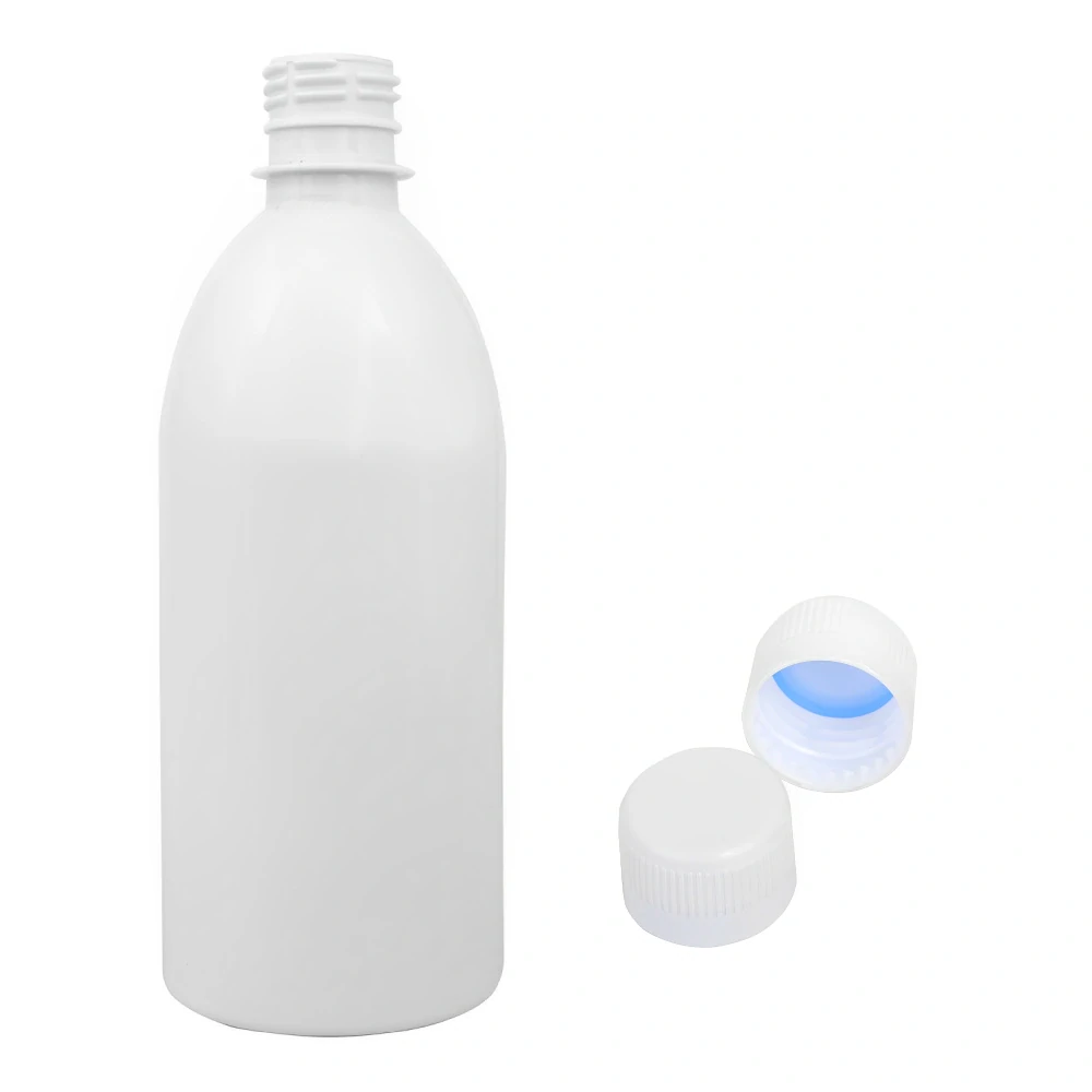 Plastová lahvička bílá s bílým uzávěrem Tera 500 ml