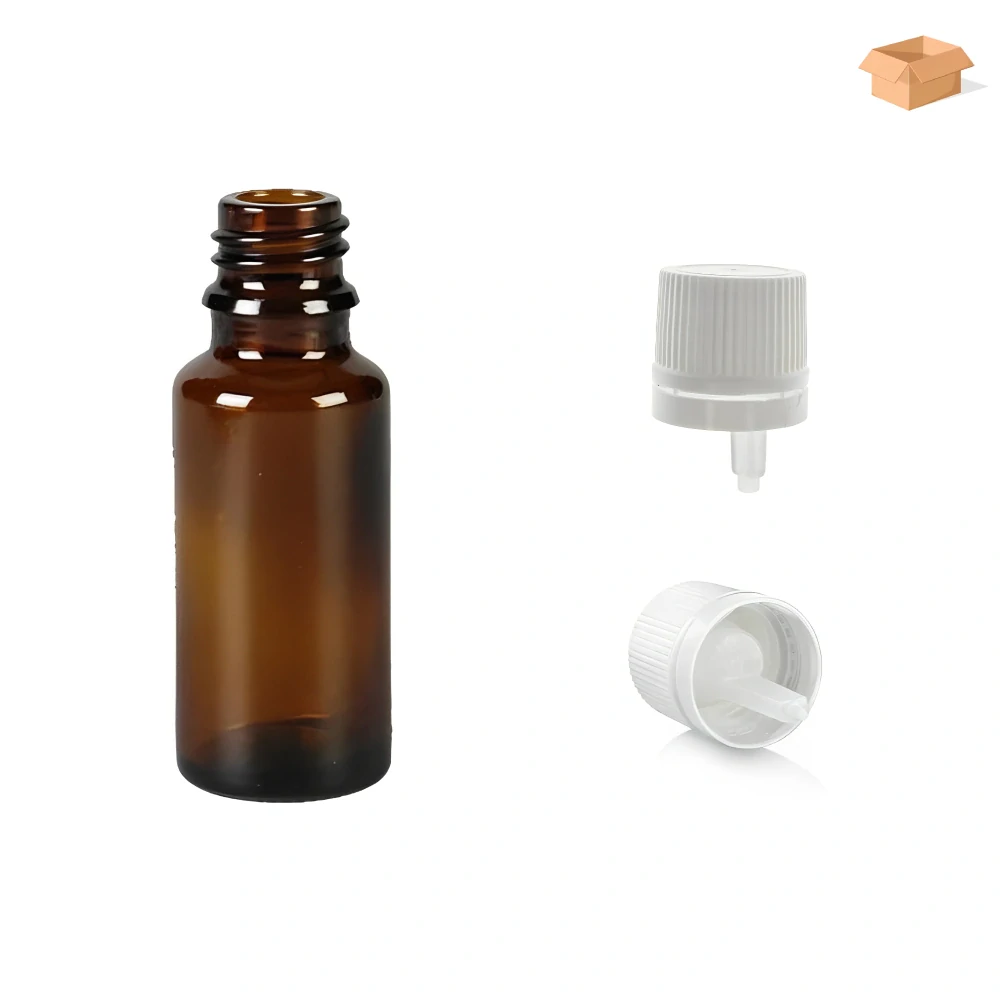 Skleněná lékovka s kapajícím uzávěrem Luna 20 ml - 216 ks