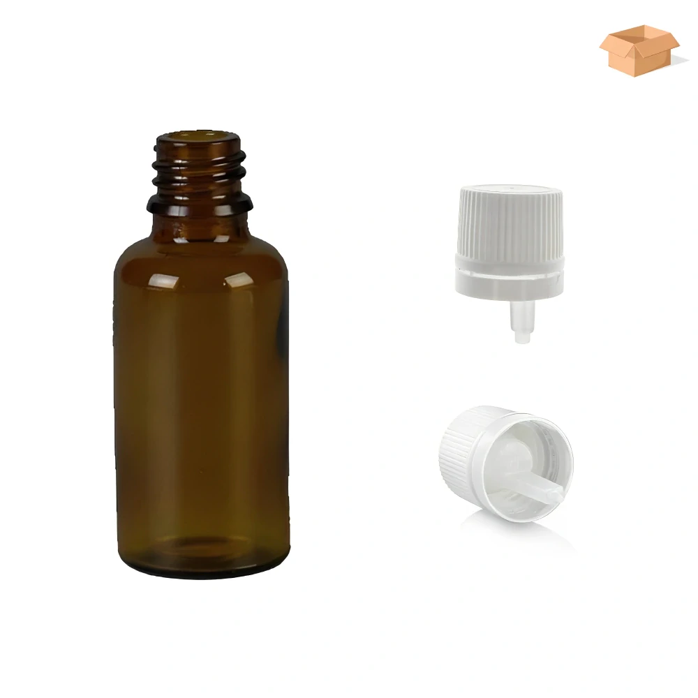 Skleněná lékovka s kapajícím uzávěrem Luna 30 ml - 168 ks
