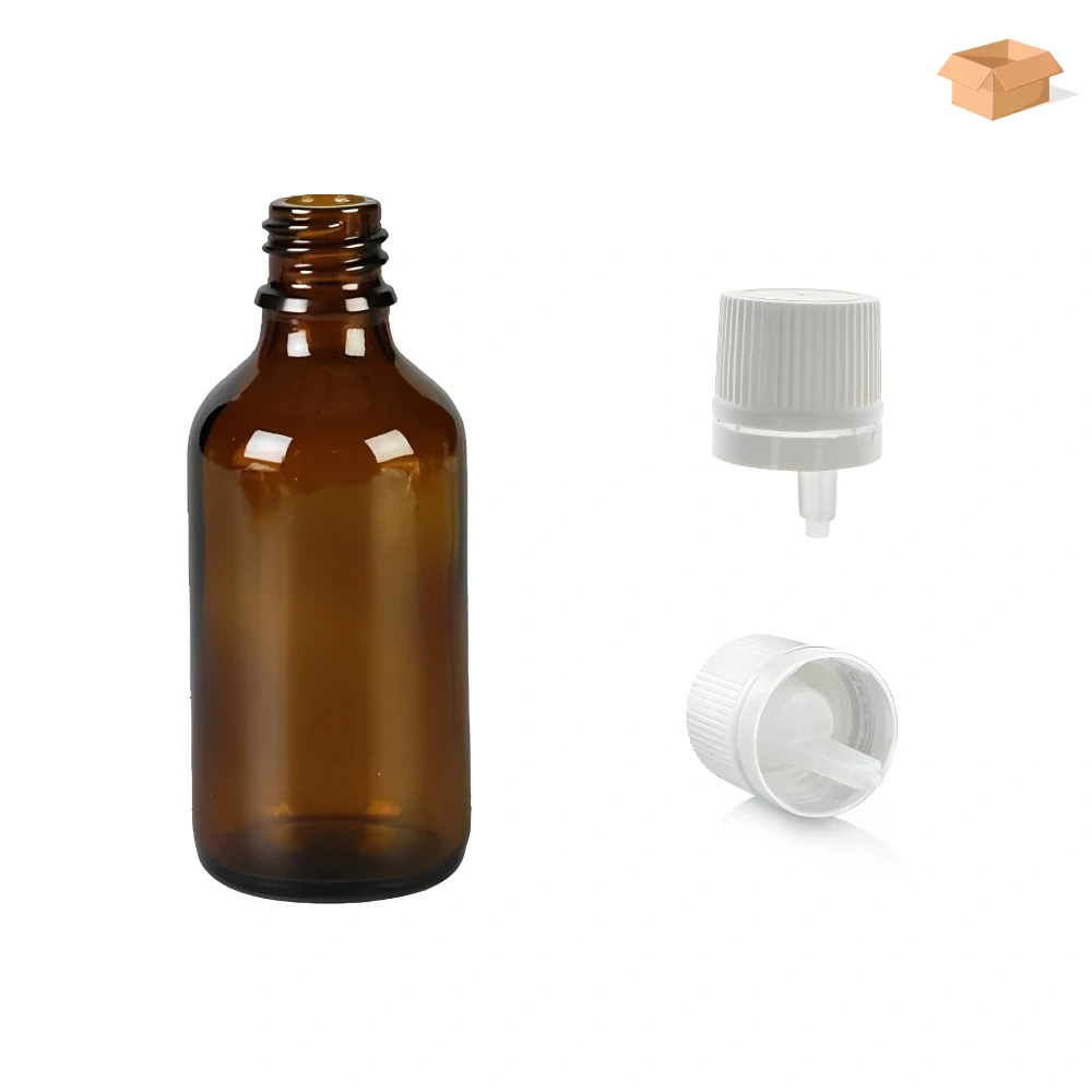 Skleněná lékovka s kapajícím uzávěrem Luna 50 ml - 110 ks