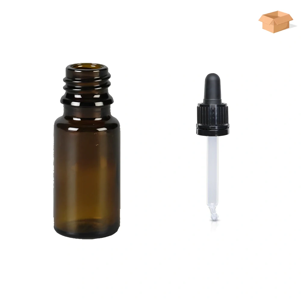 Skleněná lékovka s pipetou Luna 10 ml - 255 ks