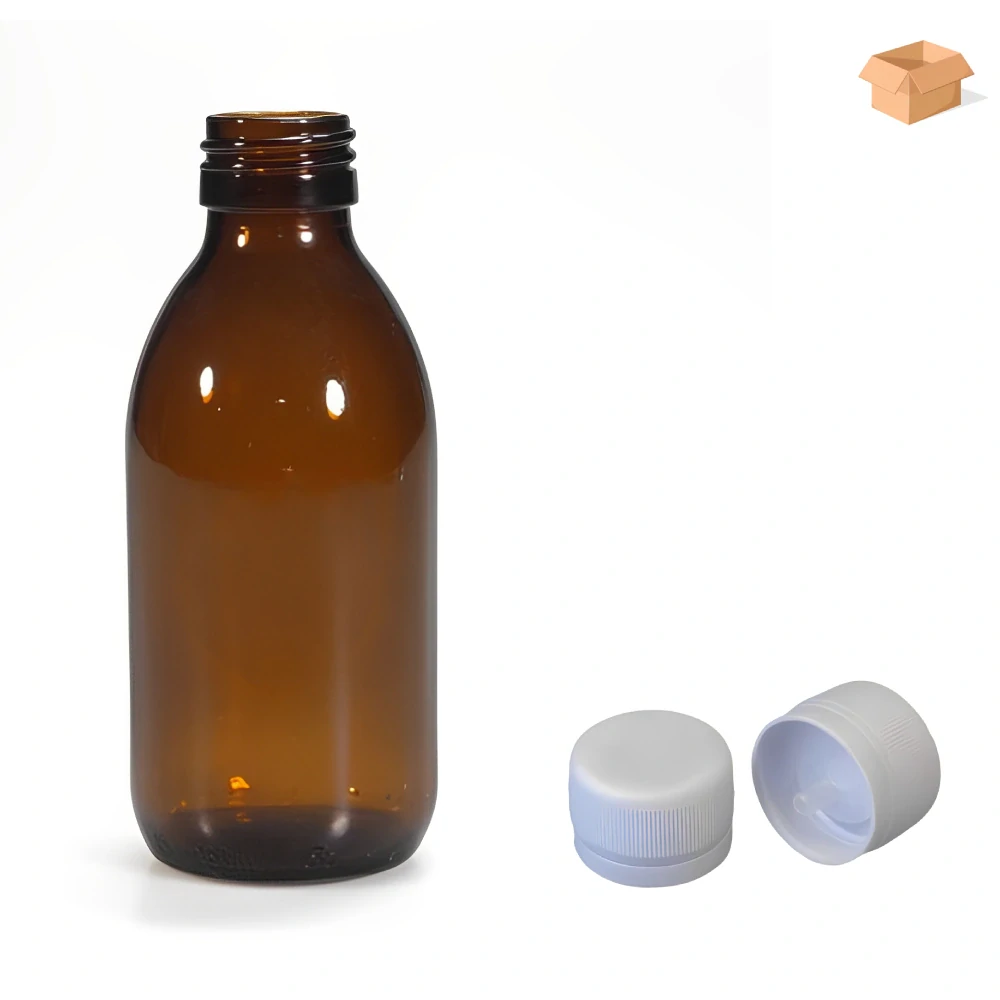 Skleněná lékovka s kapajícím uzávěrem Luna 150 ml - 88 ks