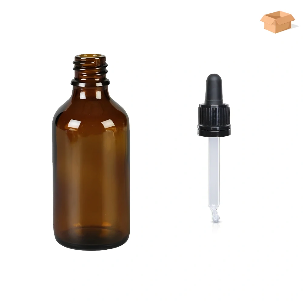 Skleněná lékovka s pipetou Luna 50 ml - 110 ks
