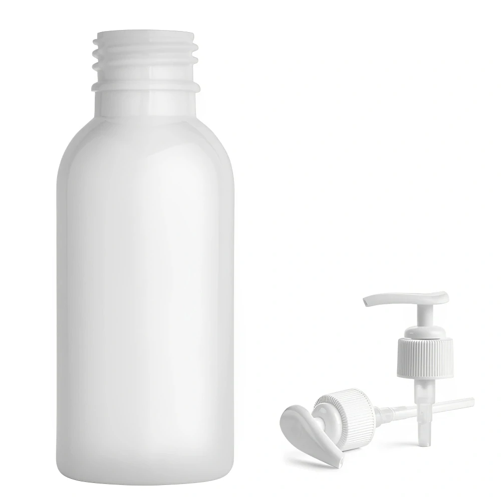 Plastová lahvička bílá s bílou pumpičkou Tera 100 ml
