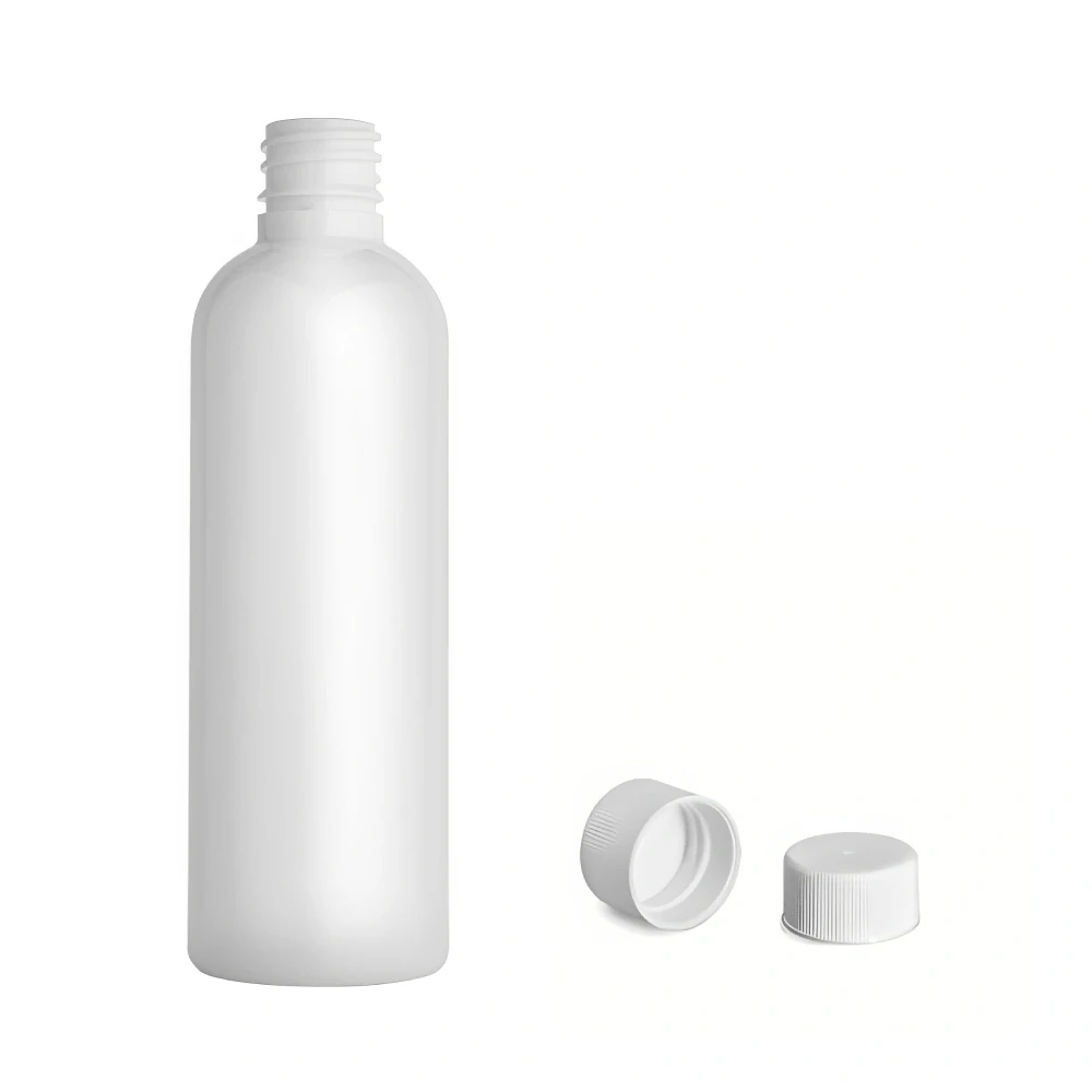 Plastová lahvička bílá s bílým uzávěrem Via 100 ml