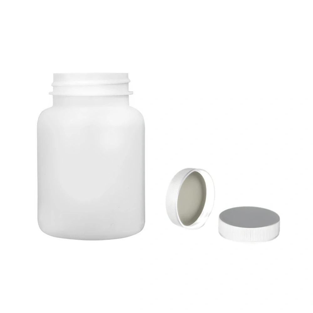Plastová lahvička bílá s bílým uzávěrem Pilulka 150 ml