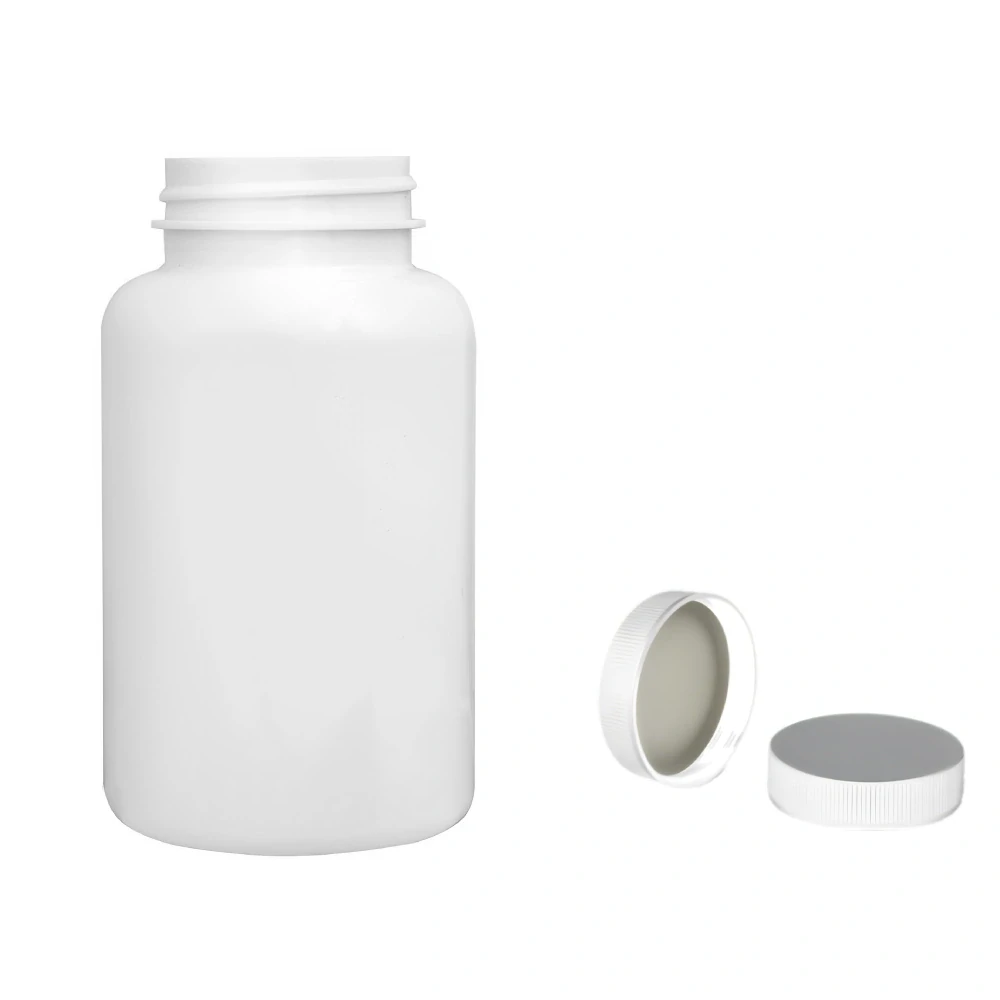 Plastová lahvička bílá s bílým uzávěrem Pilulka 250 ml
