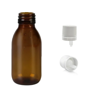 Skleněná lékovka s kapajícím uzávěrem Luna 100 ml