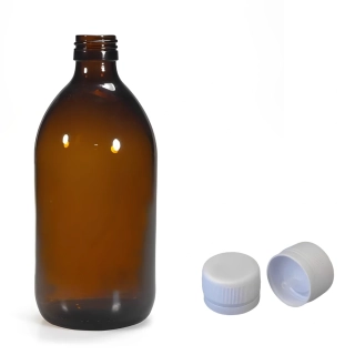 Skleněná lékovka s kapajícím uzávěrem Luna 500 ml