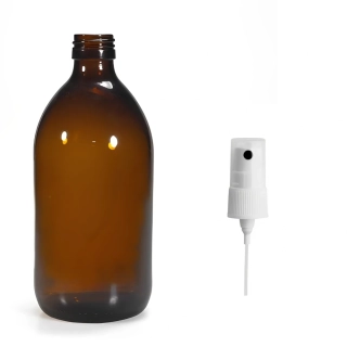 Skleněná lékovka s kosmetickým rozprašovačem Luna 500 ml