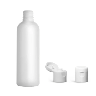 Plastová lahvička bílá s bílým dávkovacím víčkem Via 100 ml