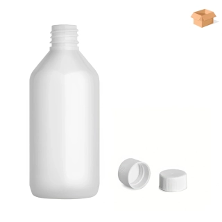 Plastová lahvička bílá s bílým uzávěrem Via 115 ml - 400 ks