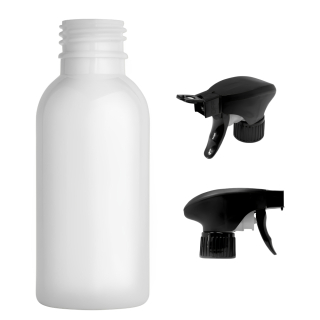 Plastová lahvička bílá s černým pistolovým rozprašovačem Tera 100 ml