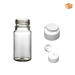 Plastová lahvička čira s bílým dávkovacím víčkem Tera 35 ml - 700 ks