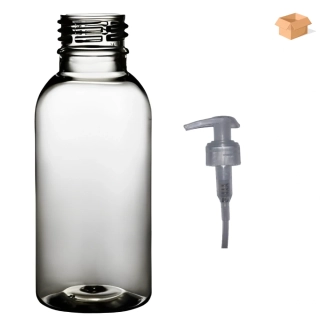 Plastová lahvička čirá s transparentní pumpičkou Tera 100 ml - 400 ks