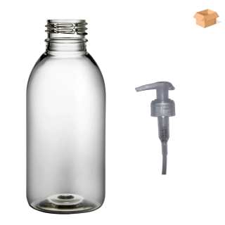 Plastová lahvička čirá s transparentní pumpičkou Tera 150 ml - 260 ks