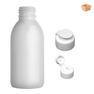 Plastová lahvička bílá s bílým dávkovacím víčkem Tera 150 ml - 260 ks