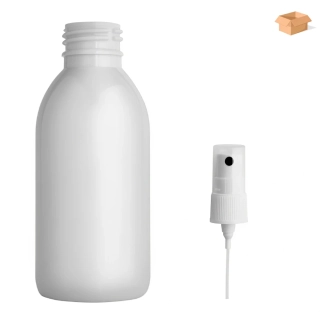 Plastová lahvička bílá s kosmetickým rozprašovačem Tera 150 ml - 260 ks