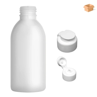 Plastová lahvička bílá s bílým dávkovacím víčkem JAR Tera 200 ml - 220 ks