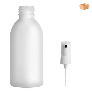 Plastová lahvička bílá s kosmetickým rozprašovačem Tera 200 ml - 220 ks