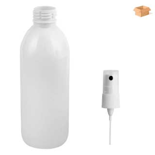 Plastová lahvička bílá s kosmetickým rozprašovačem Tera 300 ml - 160 ks
