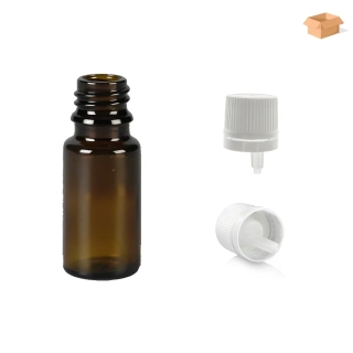 Skleněná lékovka s kapajícím uzávěrem Luna 10 ml - 255 ks