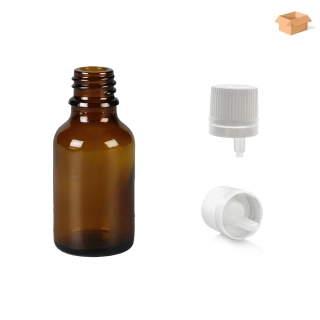Skleněná lékovka s kapajícím uzávěrem Luna 25 ml - 156 ks