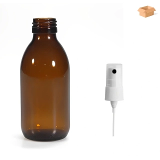 Skleněná lékovka s kosmetickým rozprašovačem Luna 150 ml - 88 ks