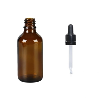 Skleněná lékovka s pipetou Luna 50 ml