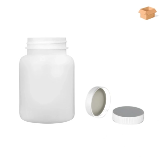 Plastová lahvička bílá s bílým uzávěrem Pilulka 150 ml - 270 ks