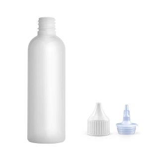 Plastová lahvička bílá s bílou špičkou Via 100 ml