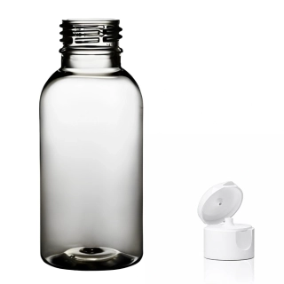 Plastová lahvička čira s bílým dávkovacím víčkem Tera 100 ml
