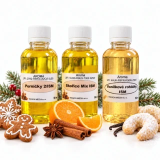 Vánoční set vonných olejů 2+1 / 50 ml /perníček, vanilkový rohlíček,skořice mix/