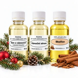 Vánoční set vonných olejů 2+1 / 50 ml /vánoční kouzlo, vánoční strom, skořice /