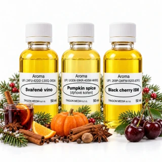 Vánoční set vonných olejů 2+1 / 50 ml /svařák, dýňové koření, black cherry/