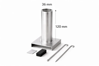 Hliníková forma na odlévání vosků na výrobu svíček 36x120 mm