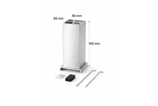 Hliníková forma na odlévání vosků na výrobu svíček 66x66x160 mm