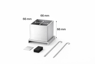 Hliníková forma na odlévání vosků na výrobu svíček 66x66x66 mm
