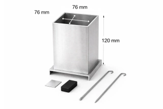 Hliníková forma na odlévání vosků na výrobu svíček 76x76x120 mm