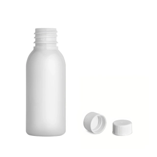 Plastová lahvička bílá s bílým uzávěrem Via 35 ml