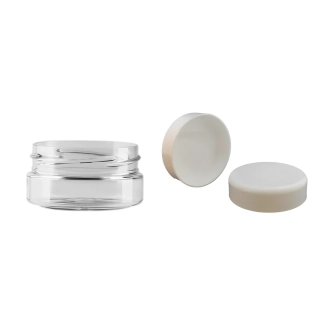 Plastová dóza čirá s bílým víčkem Kelly 50 ml