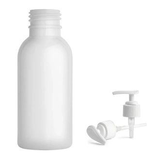 Plastová lahvička bílá s bílou pumpičkou Tera 100 ml